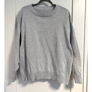 Emma Knudsen Oversized Light Grey Cotton Sweater minimalist and unassuming